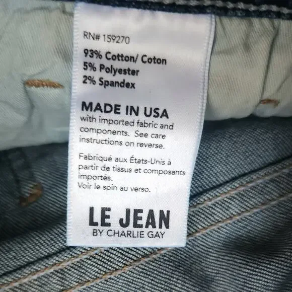 LE JEAN Amelia Pleated Straight Flare Leg Jeans Women sz. 24 (0) | MSRP $274 - Picture 6 of 10